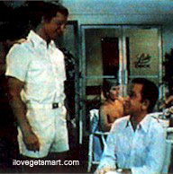 Don getting love advice from Bernie Kopell on The Love Boat